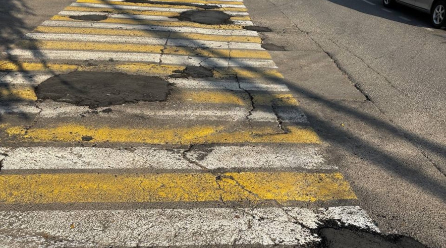 Ямочный ремонт на улице Загородной в Гурьевске
