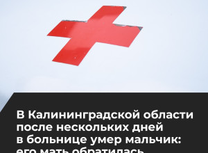 В Калининградской области следователи проверяют обстоятельства смерти ребенка после госпитализации