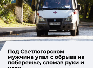 В Отрадном мужчина сорвался с обрыва и получил переломы конечностей