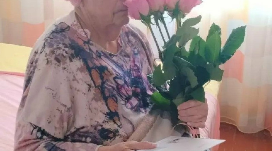Жительница Янтарного Афимия Галкина отмечает 96-летие
