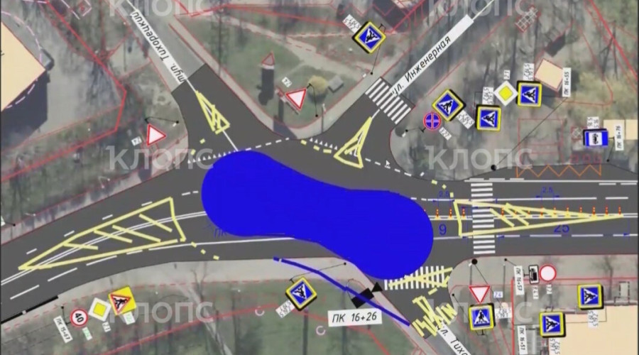 Эксперты из Москвы предложили реорганизовать сложный перекрёсток на улицах Инженерной, Киевской и Тихорецкой