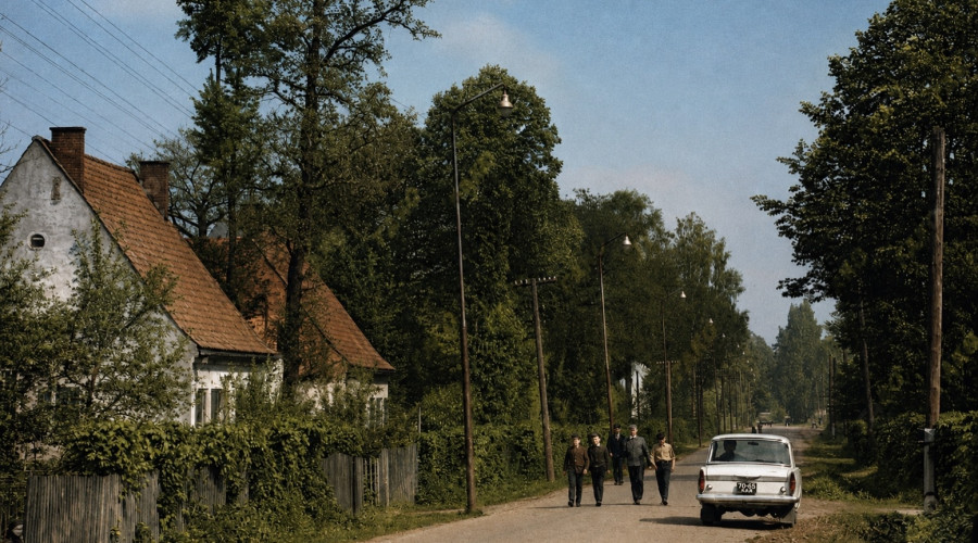 Улица Ленина в Гурьевске: исторический снимок 1970-х годов