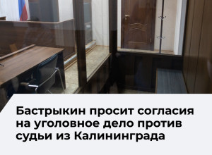 Следственный комитет ходатайствует о возбуждении уголовного дела против судьи из Калининграда