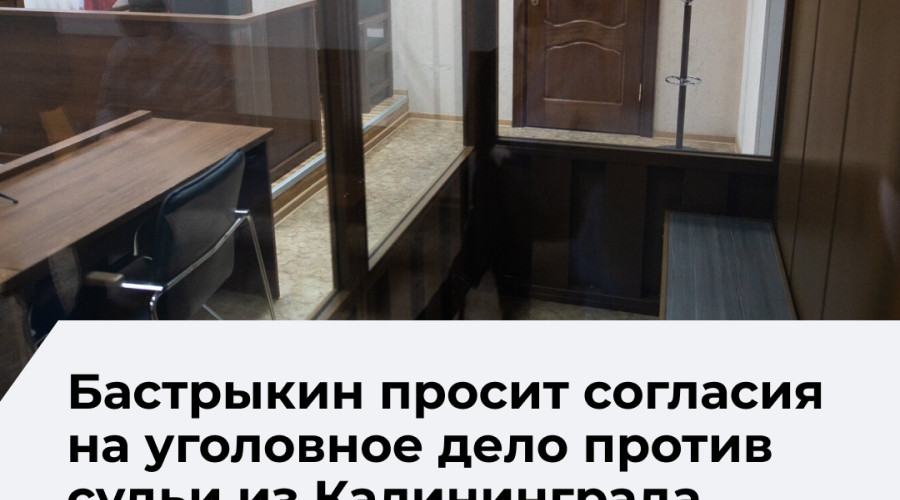 Следственный комитет ходатайствует о возбуждении уголовного дела против судьи из Калининграда