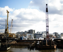 Готовность дублёра двухъярусного моста в Калининграде достигла 45%