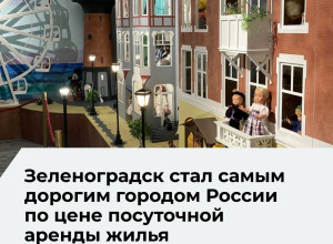 Зеленоградск стал лидером по стоимости посуточной аренды жилья среди популярных направлений в июне 2026 года