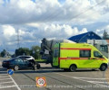 В Калининграде на Большой Окружной Toyota столкнулась с бетономешалкой