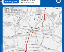 В Калининграде опубликовали схему движения общественного транспорта в дни репетиций парада Победы