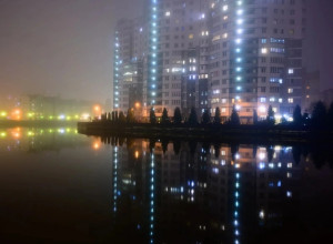 Туманный вечер в Калининграде: атмосферные кадры