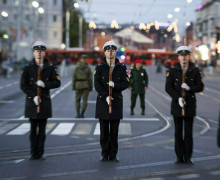 Вечерние репетиции Парада Победы изменили движение в центре Калининграда