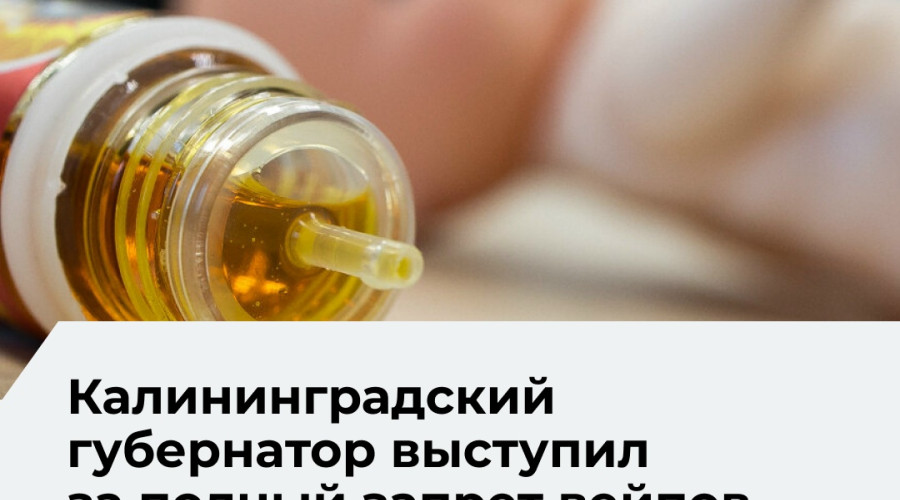 Губернатор Калининградской области высказался о запрете вейпов в регионе