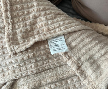 Плед бежевый евро 200*220 см