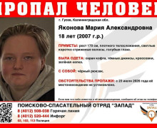 В Гусеве разыскивают 18-летнюю девушку, пропавшую днём 23 июля