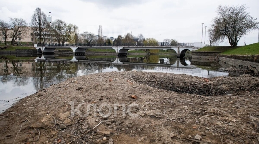 Нижнее озеро в Калининграде значительно обмелело