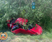 В Багратионовском районе BMW съехал в кювет: четверо пострадавших