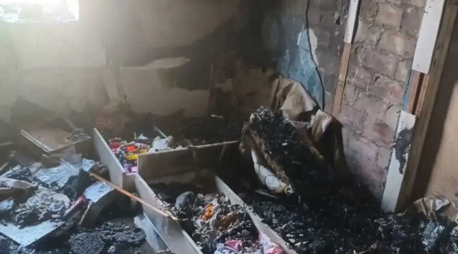 В Славском районе при пожаре пострадал ребенок