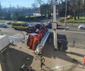 Пожарная машина перевернулась в центре Калининграда