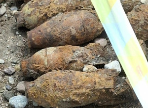 В Черняховском округе ликвидировали авиабомбы времен войны