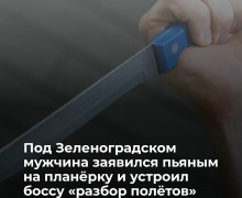 В Краснофлотском пьяный работник угрожал ножом своему начальнику