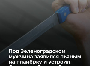 В Краснофлотском пьяный работник угрожал ножом своему начальнику