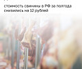 Стоимость свинины в России снизилась на 2% с начала года