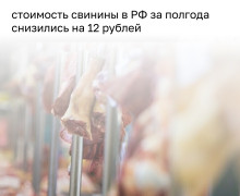 Стоимость свинины в России снизилась на 2% с начала года