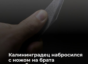 В Калининграде мужчина ударил ножом брата своей сожительницы