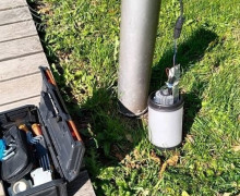 В Зеленоградске вандалы повредили фонари в сквере «Вектор»