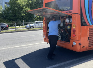 Новый автобус №22 сломался в Калининграде спустя несколько недель после выхода на линию