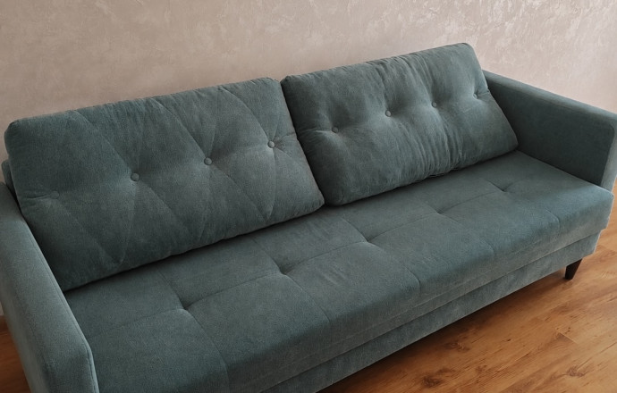 Продам бирюзовый раскладной диван с еврокнижкой