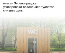 Власти Зеленоградска договорились о снижении стоимости посещения платных туалетов до 50 рублей