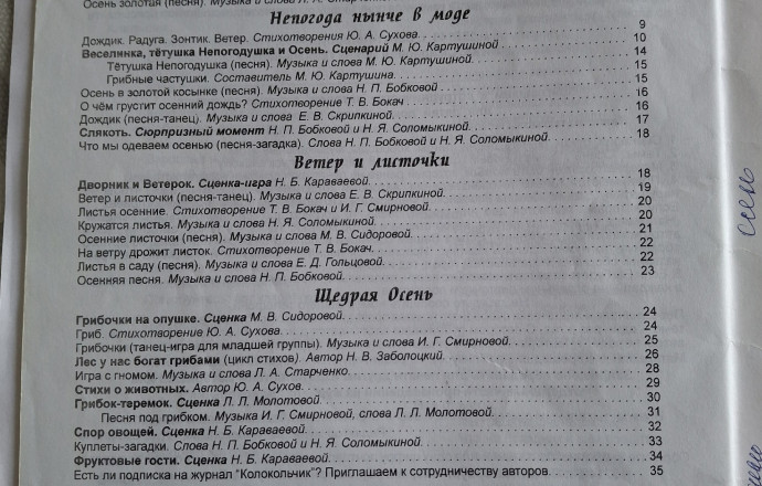Музыкальным руководителям