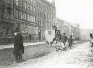Кёнигсберг: зимний вид на Хабербергскую улицу, 1895 год