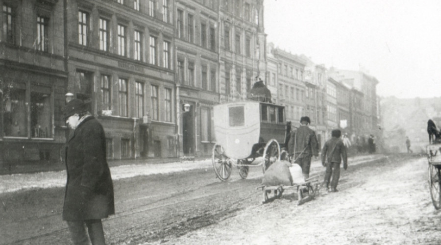 Кёнигсберг: зимний вид на Хабербергскую улицу, 1895 год