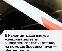В Калининграде нетрезвые супруги оказались в колодце и не могли выбраться