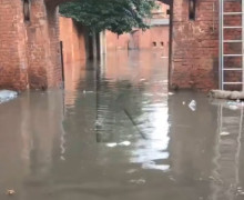 Астрономический бастион в Калининграде затопило фекальными водами из-за ливня