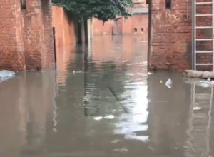 Астрономический бастион в Калининграде затопило фекальными водами из-за ливня