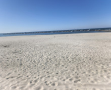 В Светлогорске намыли значительный объем песка на пляже