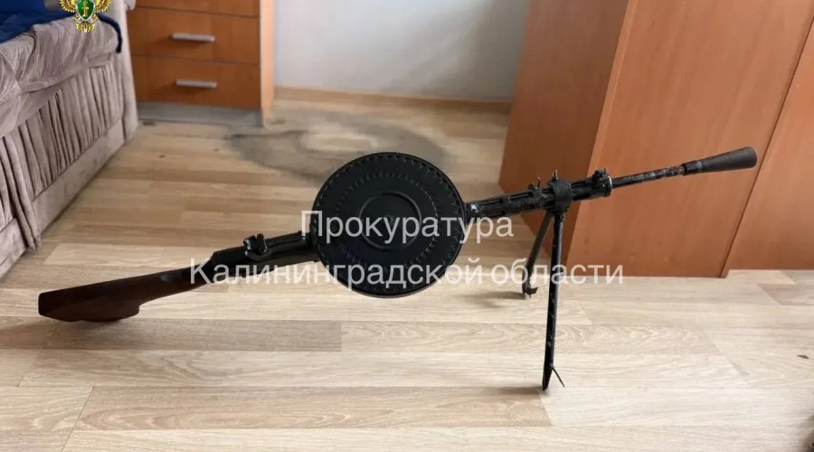 Житель Калининграда предстанет перед судом за незаконное хранение пулемета