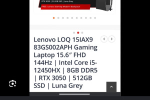 Продам игровой ноутбук Lenovo LOQ