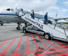 Сборную России по футболу встретили хлебом-солью в Калининграде