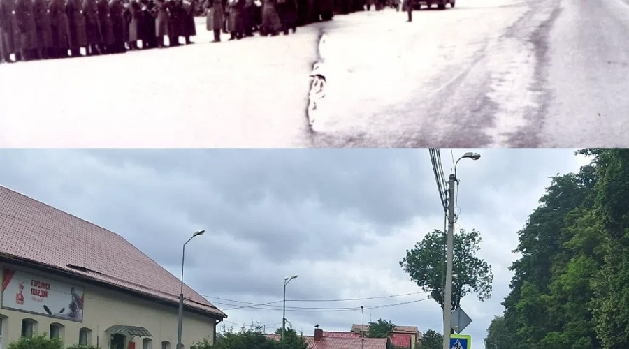 Вальдау: исторический снимок у гостиницы и трактира Грэбера
