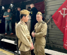 «Эшелон Победы» прибывает на Южный вокзал Калининграда