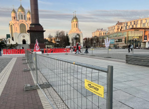 На площади Победы в Калининграде начались ремонтные работы