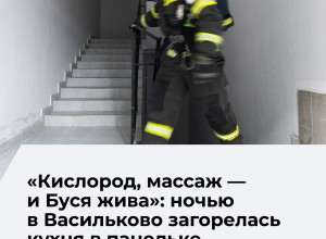 В поселке Васильково произошел пожар в квартире на четвертом этаже