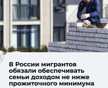 Мигрантам в России предписали подтверждать доход с учётом регионального прожиточного минимума