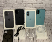 iPhone 16 128GB в бирюзовом и черном цвете