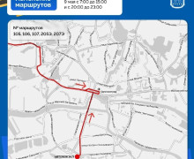В Калининграде опубликовали схему движения общественного транспорта в дни репетиций парада Победы
