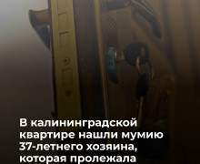 В Калининграде в квартире нашли мумифицированное тело мужчины