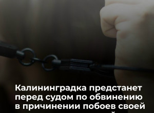 Жительница Калининграда предстанет перед судом за нанесение побоев дочери